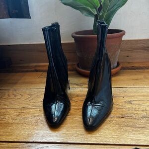 Zara heeled black booties